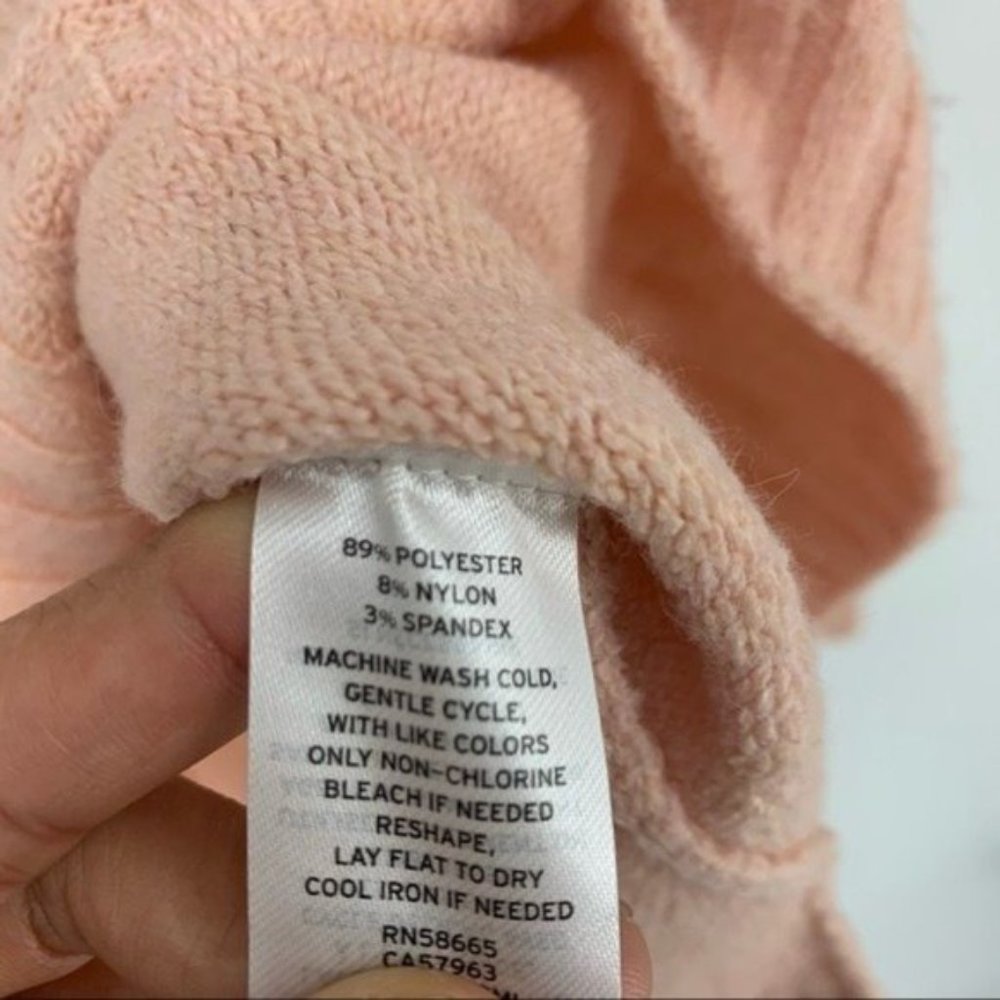 BP Pink Long Turtleneck Sweater Medium Pink - Picture 7 of 9